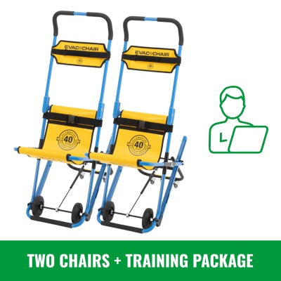 Evac+Chair 300H MK5 Evacuation Chair (Saver Pack of Two Chairs) and Training Package